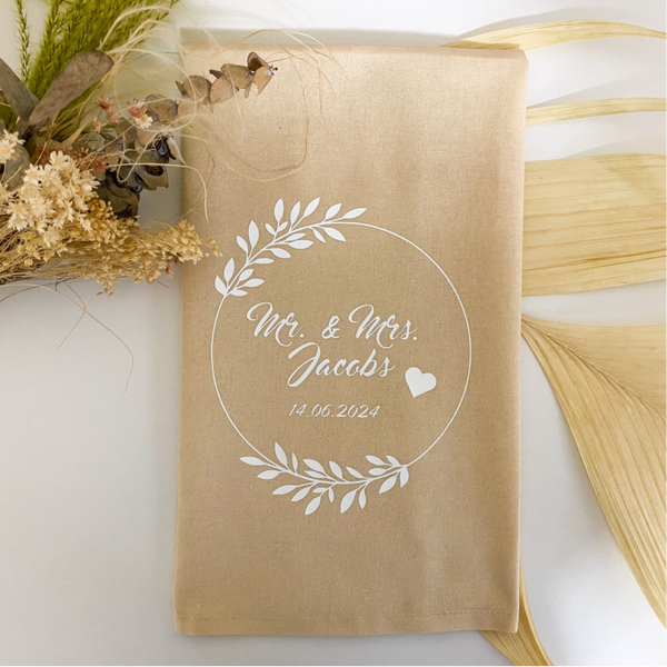 Personalisiertes Geschirrhandtuch " MR. & MRS. "
