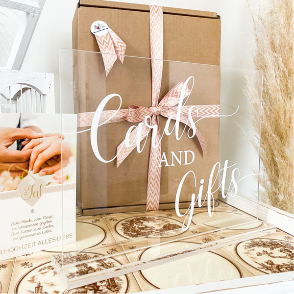 Hochzeitsschild "Cards"