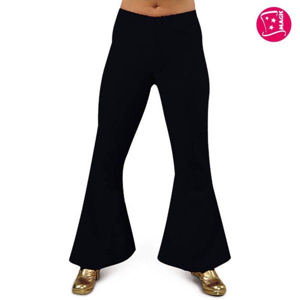 Zwarte Hippie Flared Broek Dames