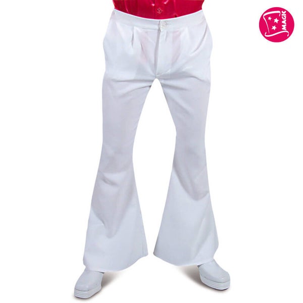 Witte Hippie Flared (Wijde pijpen) Broek