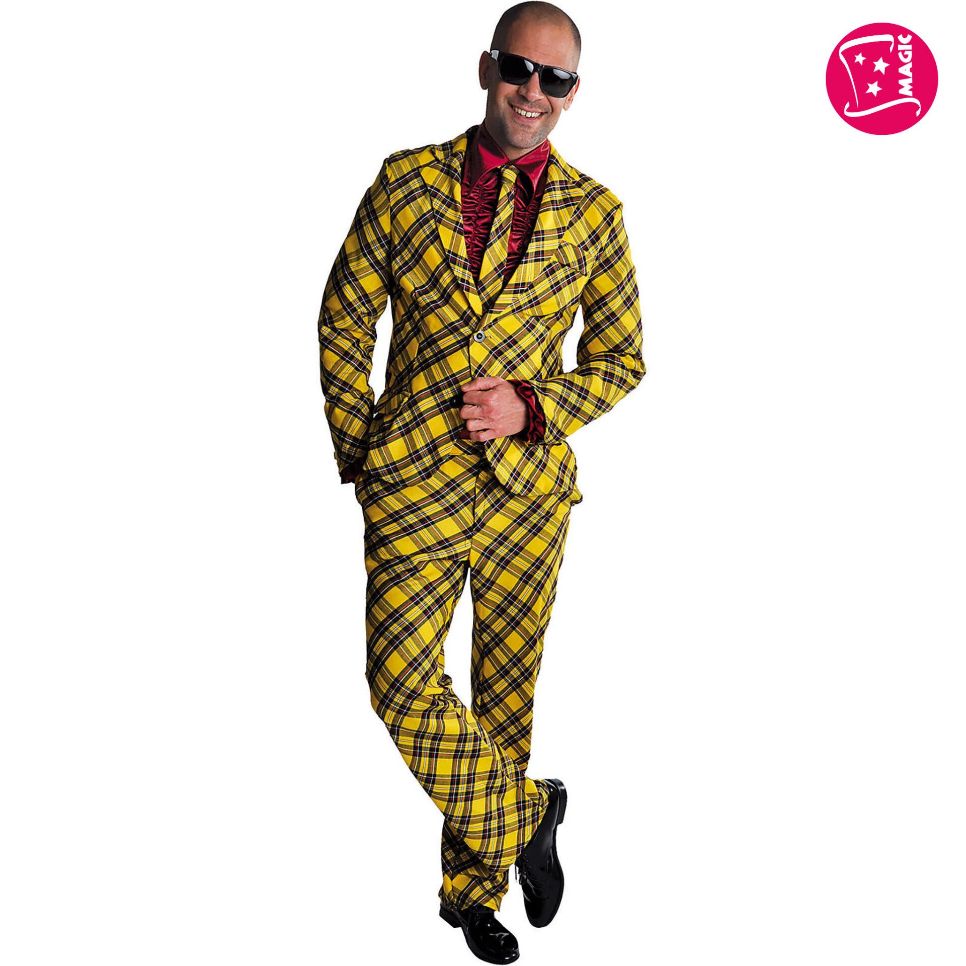 Magic Kostuum ,Ruit-Geel