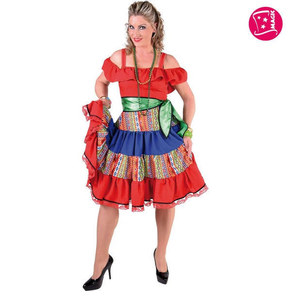 Mexicaanse Jurk Zigeunerin, Maat XS = 34*