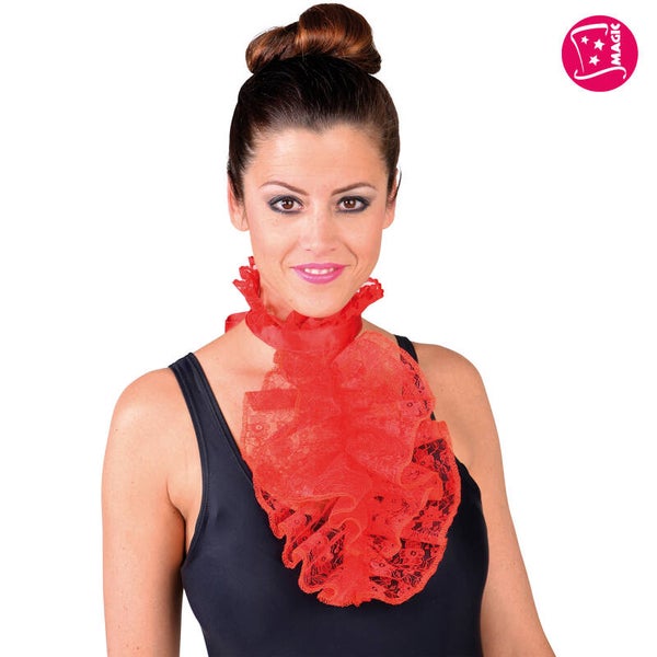 Lux Jabot Kant Rood