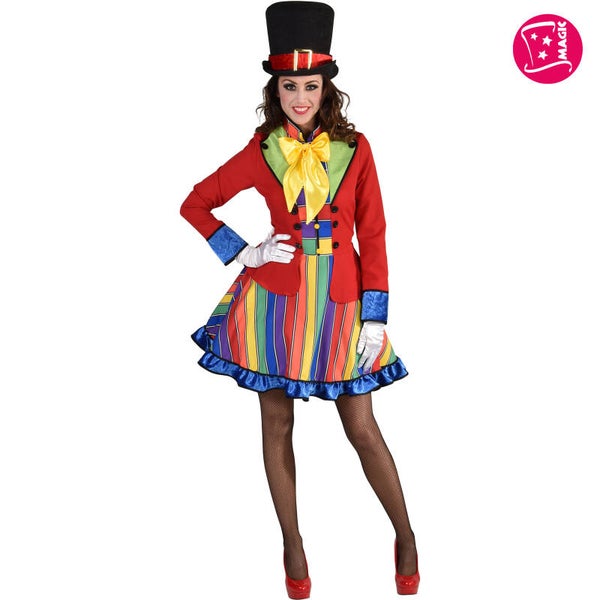 Clown streep/blok Jurk, Maat S = 36*