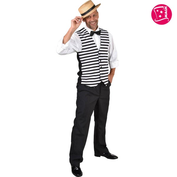 Vest streep zwart/wit