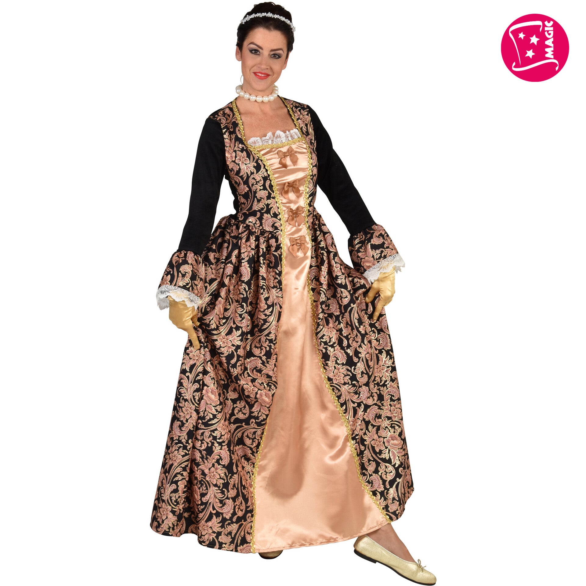 Luxe Markiezin Jurk Classic  Rosé Goud