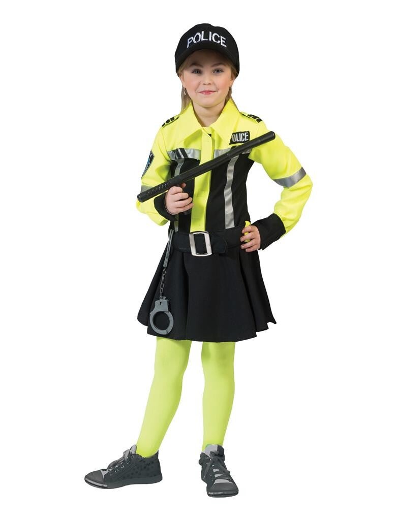 Fluor gele politie jurk