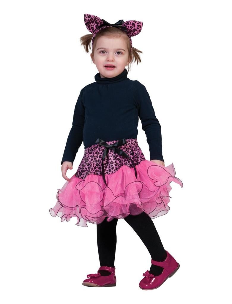Baby roze panter rokje meisje