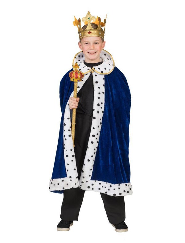 Royal Koning cape blauw kind