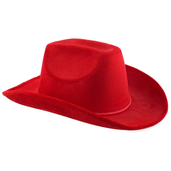 Cowboyhoed fluweel rood