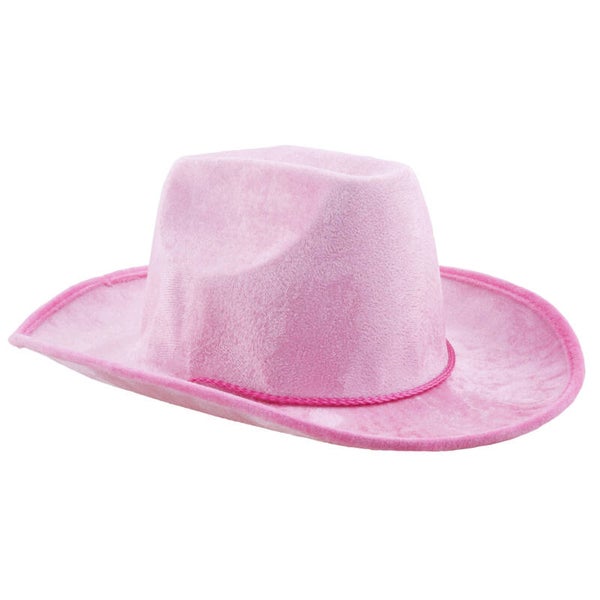 Cowboyhoed fluweel roze