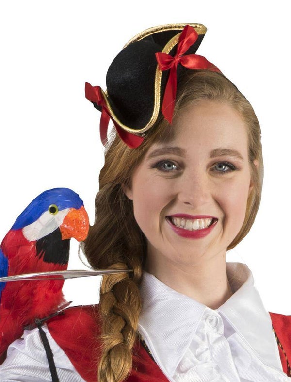 Mini hoedje piraat met diadeem