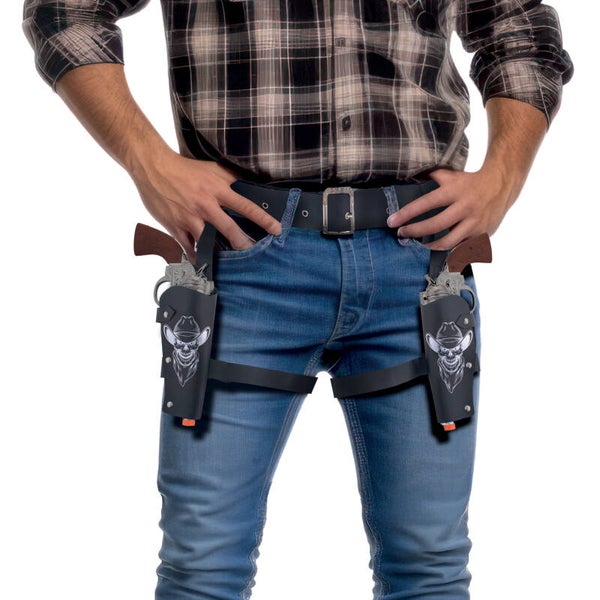 Holster dubbel met 2 pistolen