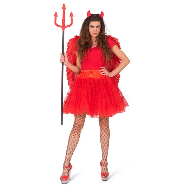 Petticoat glitter rood