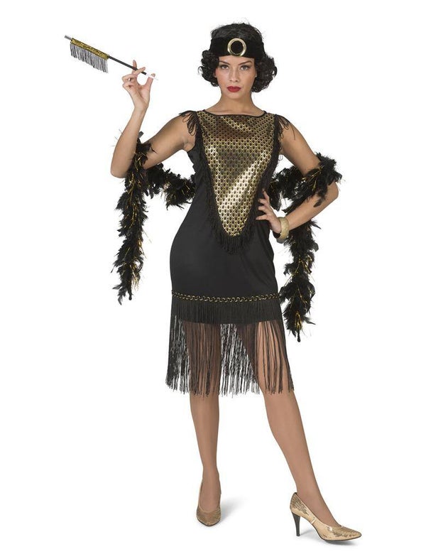 Charleston jurk Gatsby goud