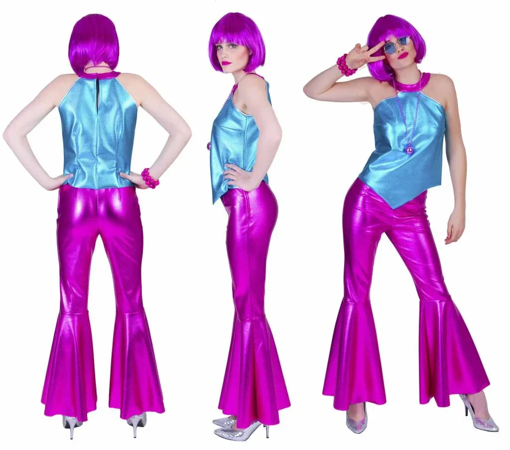 Disco Fever broek dames Roze Fuchsia