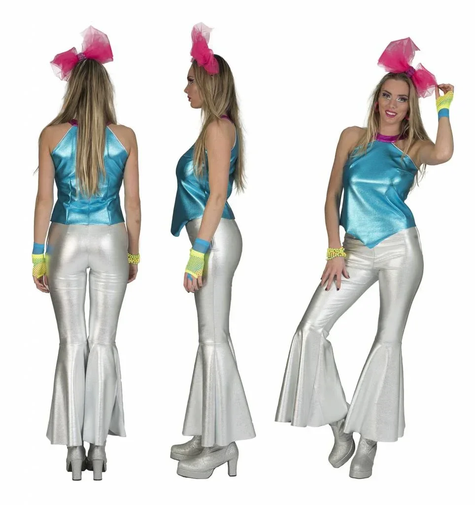 Disco Fever broek dames Zilver
