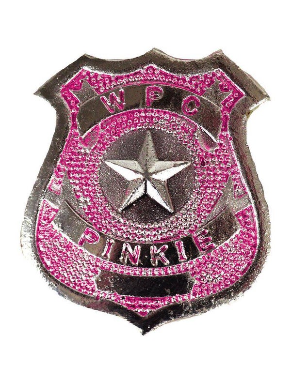 Badge politie metaal Pink