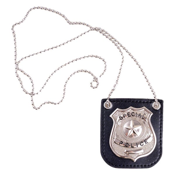 Badge politie met halsketting VERWACHT