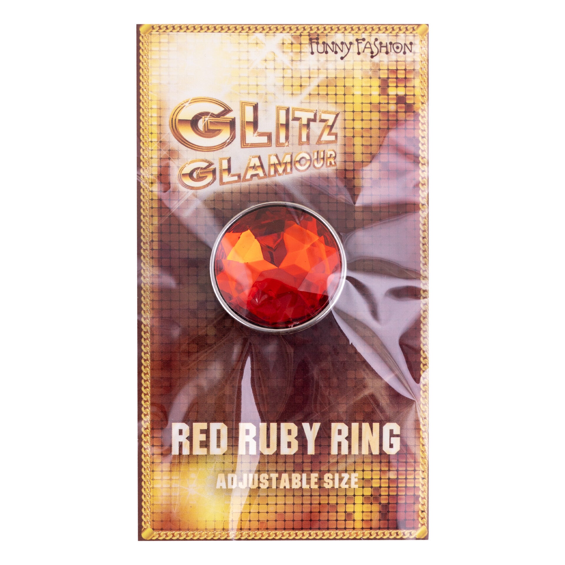 Ring met rode edelsteen