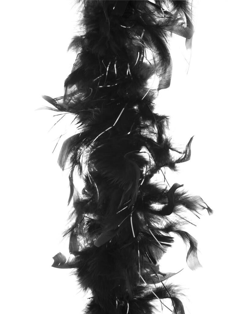 Boa zwart met zilverdraad 2 m 45 gr