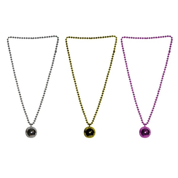 Halsketting met discobal 3 ass