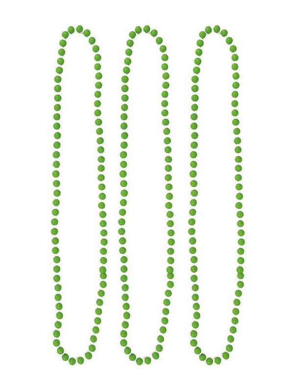 3 halskettingen fluo groen 40 cm