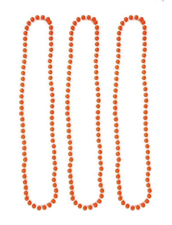 3 halskettingen fluo oranje 40 cm
