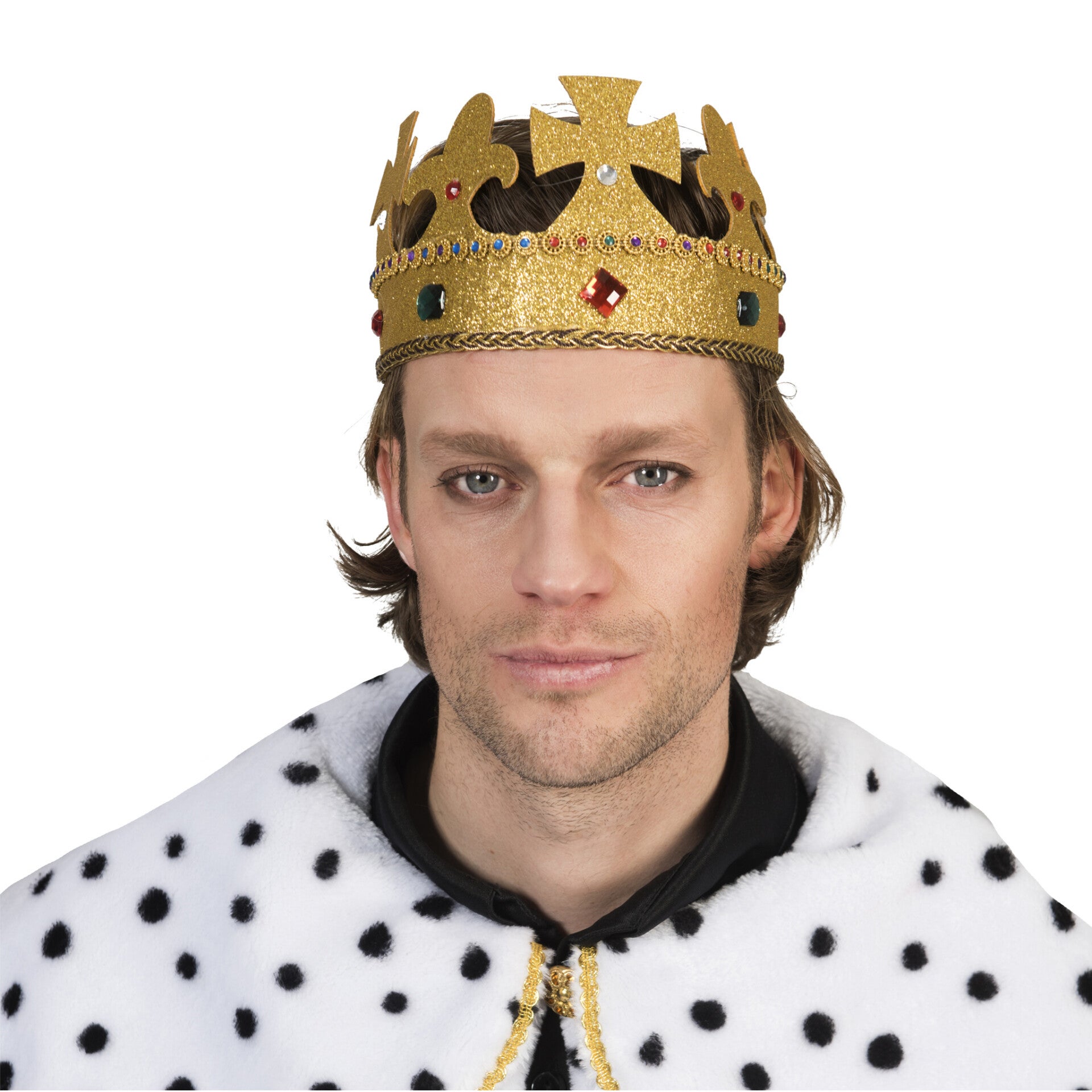 Gouden kroon met glitters