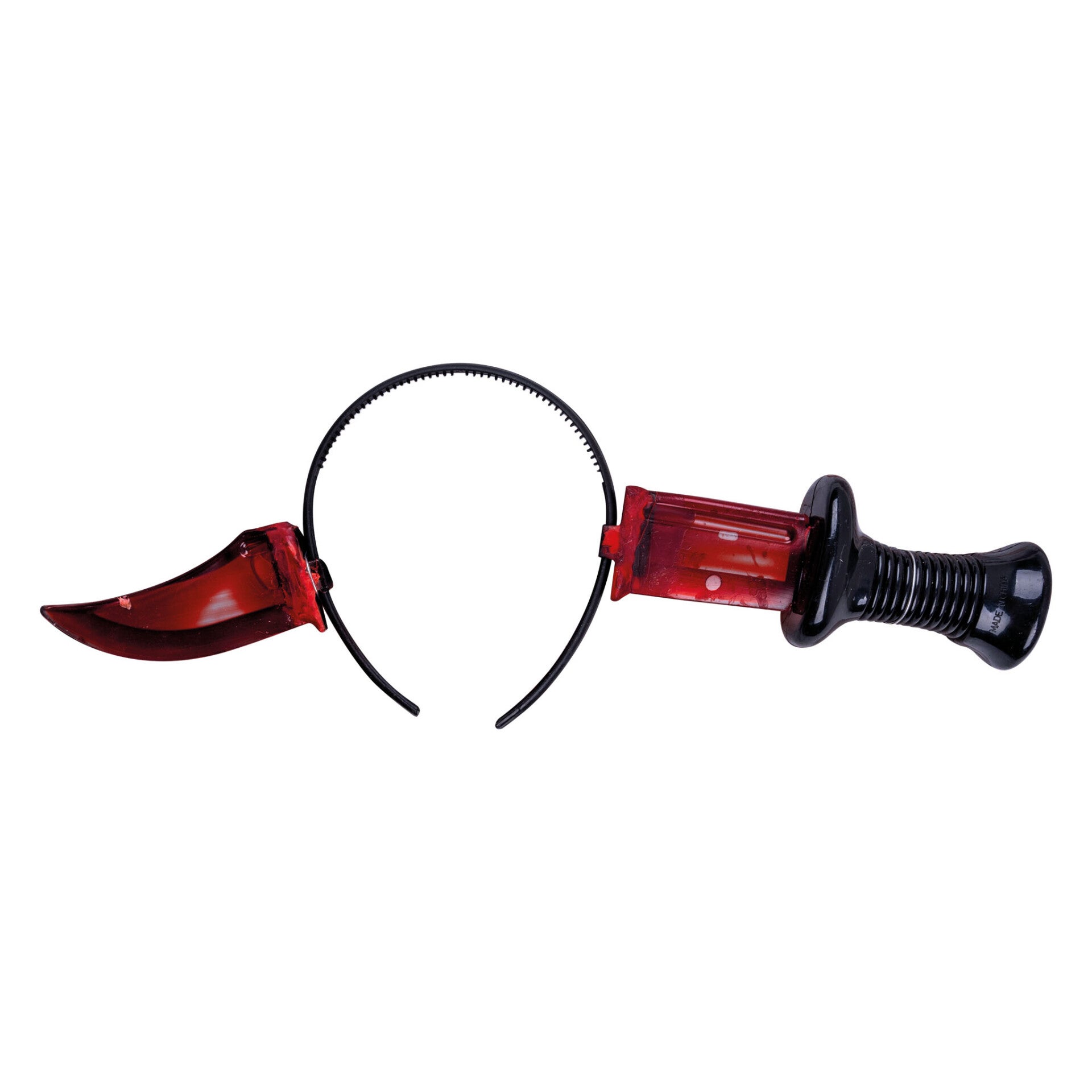 Diadeem met bebloed Mes door hoofd