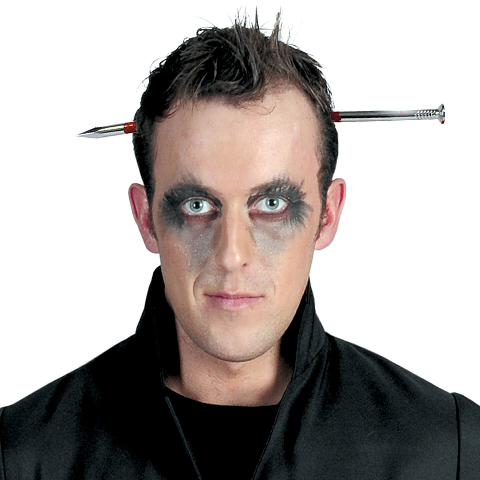 Diadeem met nep spijker door hoofd