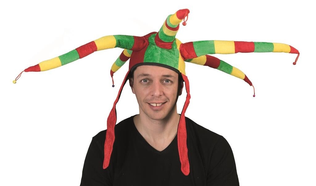 Hoed joker rood groen geel