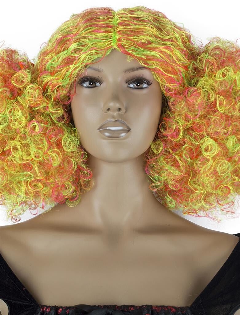 Pruik clown fluo