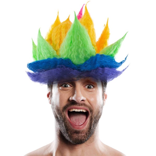 Pruik 10.000 Volt multi color