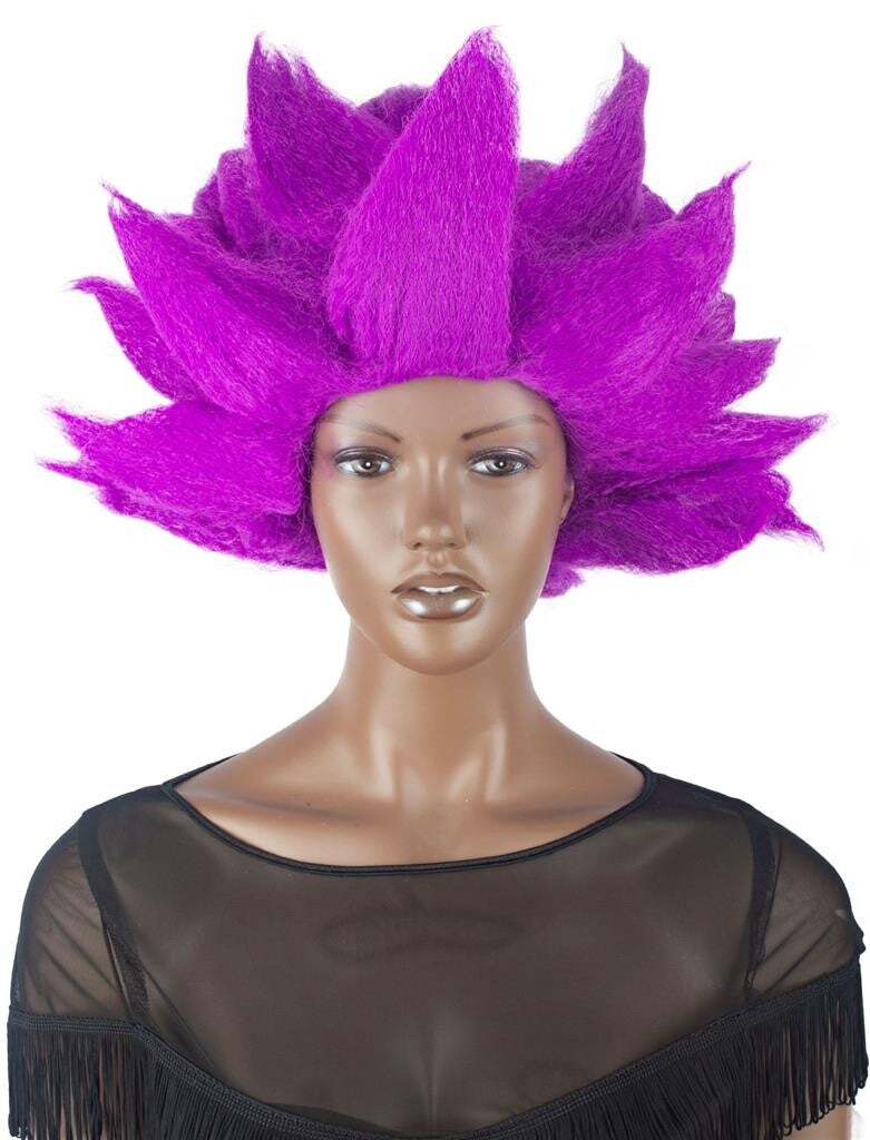 Pruik 10000 volt paars