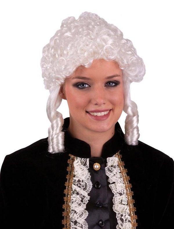 Barok pruik wit