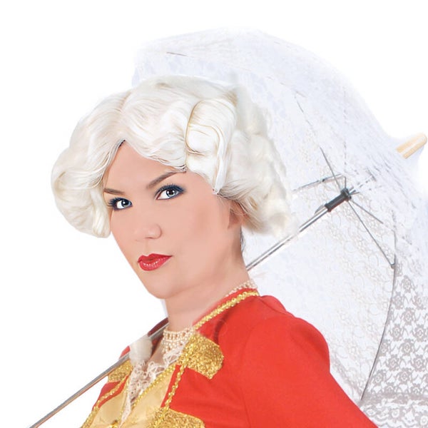 Pruik barok vrouw wit