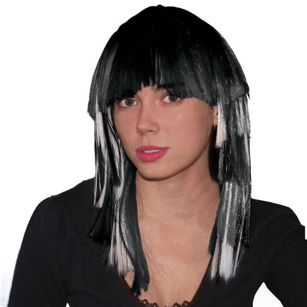 Pruik zwart wit