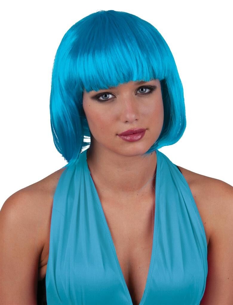 Pruik sexy Holly turkoois