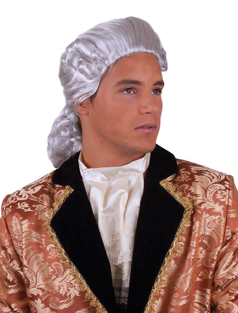 Pruik Mozart Amadeus wit