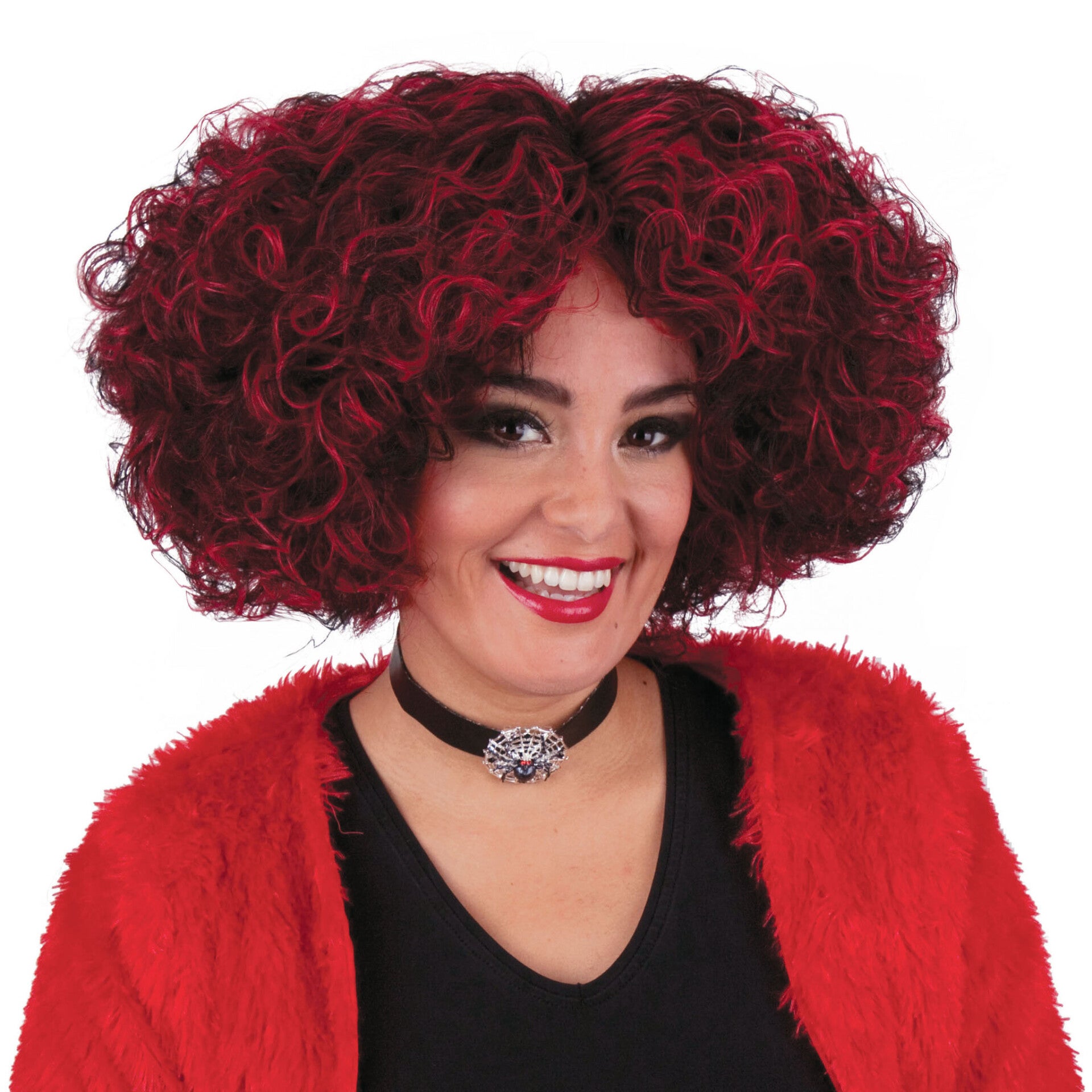 Pruik Rood zwart