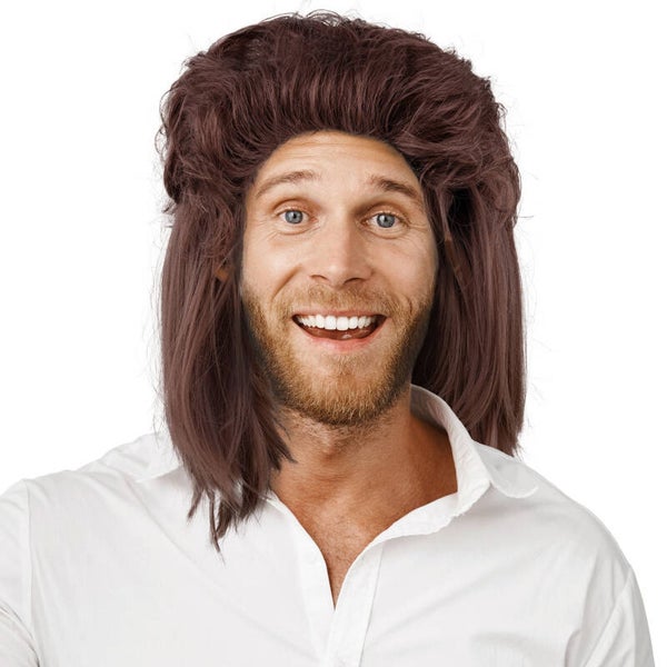 Pruik Johnny bruin matje