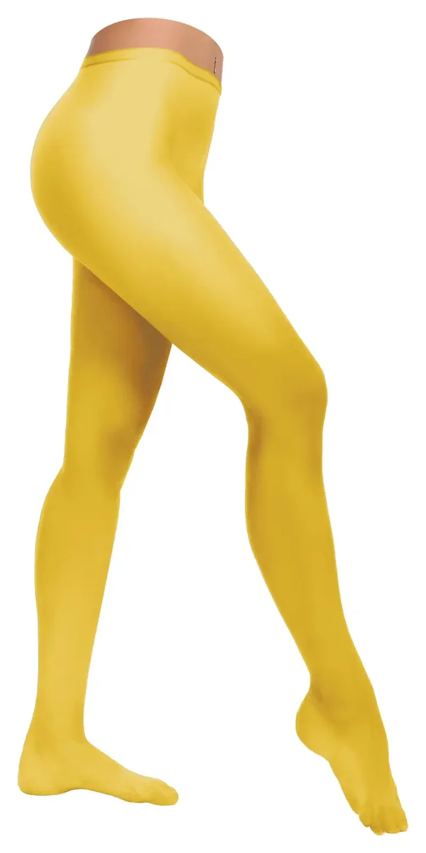 Dikke panty Geel (Ook in XL verkrijgbaar)