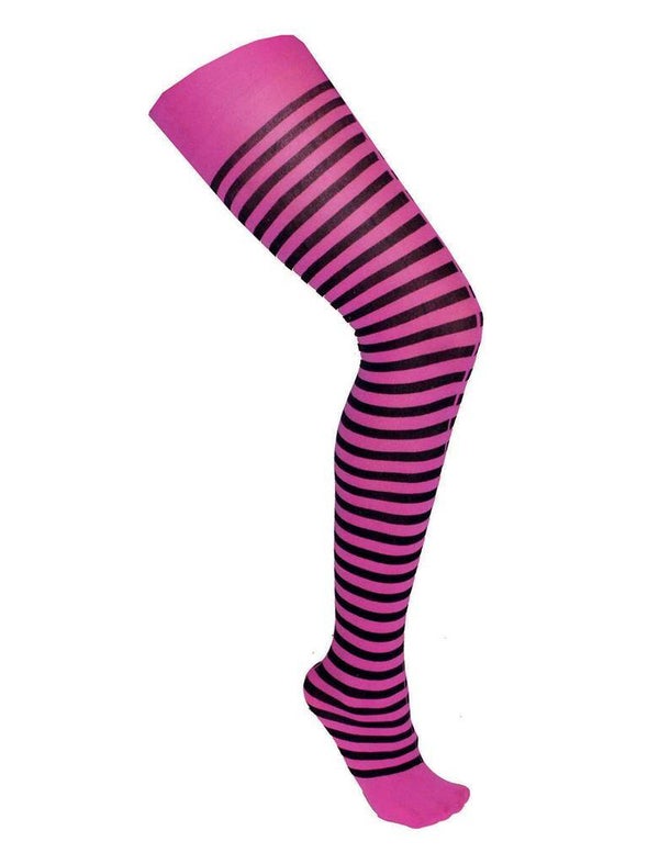 Roze Panty met zwarte strepen