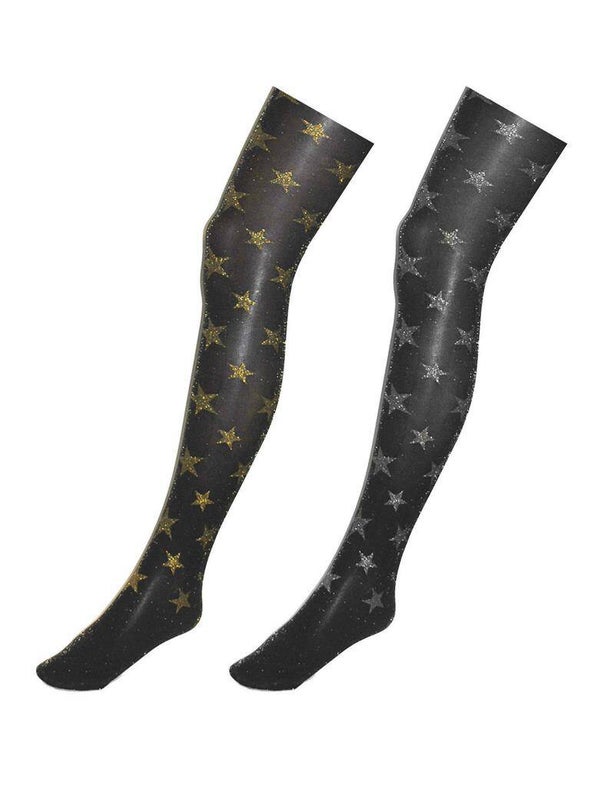 Panty met glittersterren