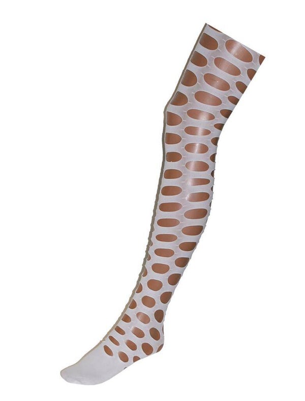 Panty met grote gaten wit