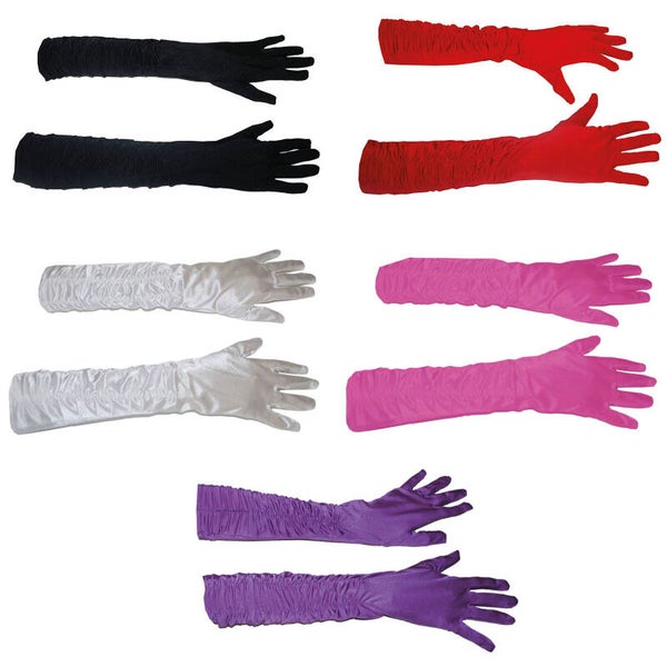 Handschoenen rimpel 46 cm 5 kleuren