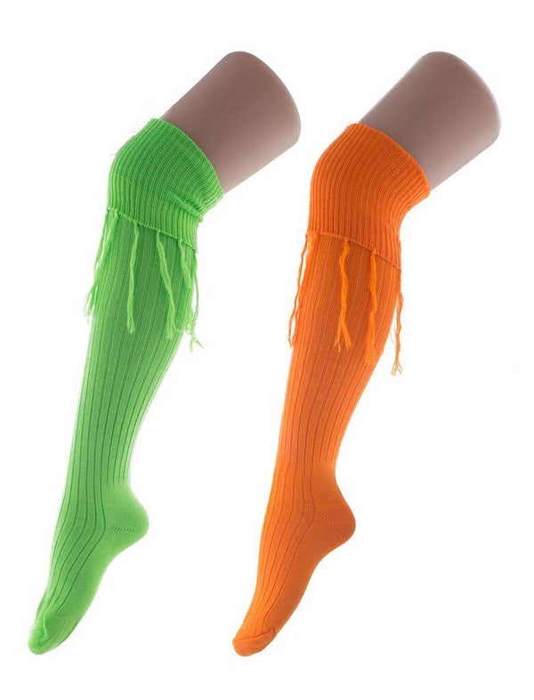 Kniekousen groen oranje pipi