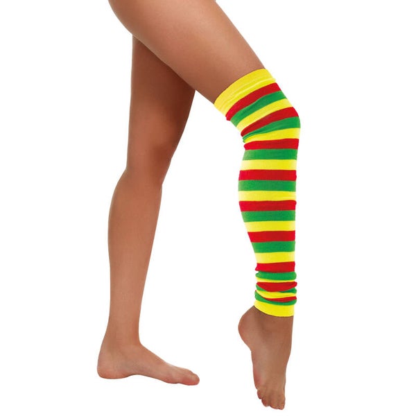 Beenwarmers rood groen geel 70 cm