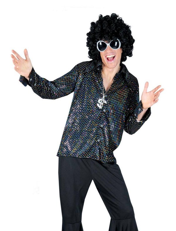 Disco full Glitter Blouse zwart